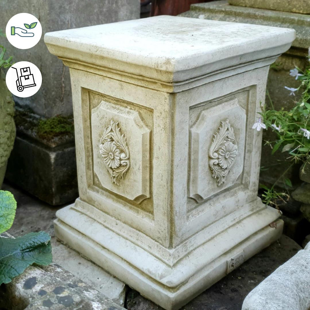Cartouche Plinth Large Square statuary pedestal