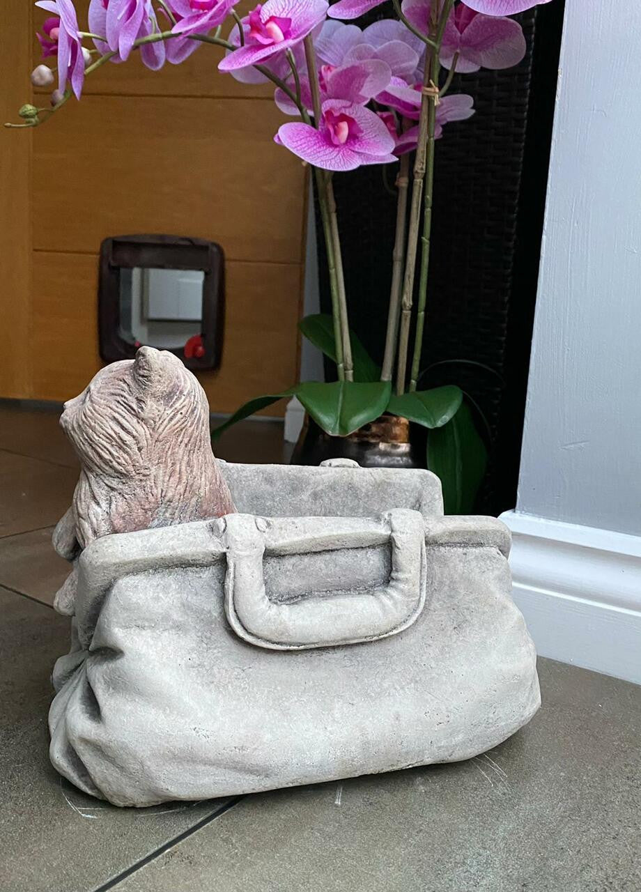Cat in Bag Stone Pot planter