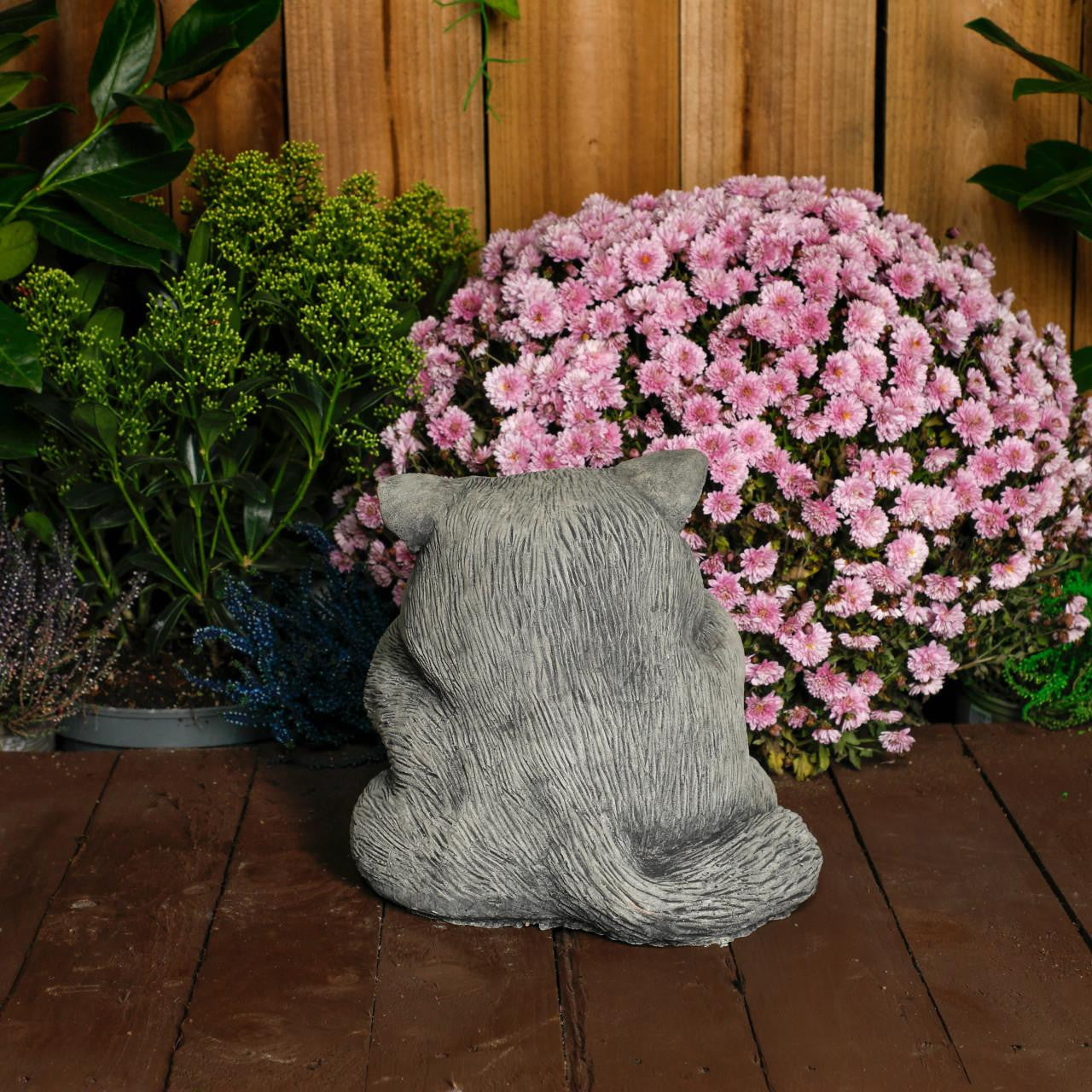 Cat with a Big Heart – Stone Cast Garden Cat Ornament