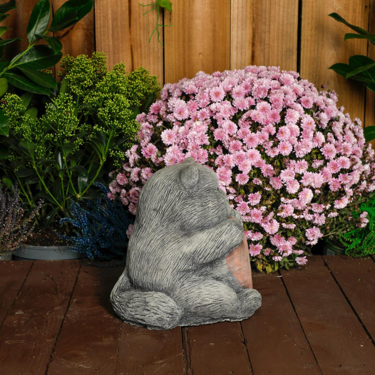 Cat with a Big Heart – Stone Cast Garden Cat Ornament
