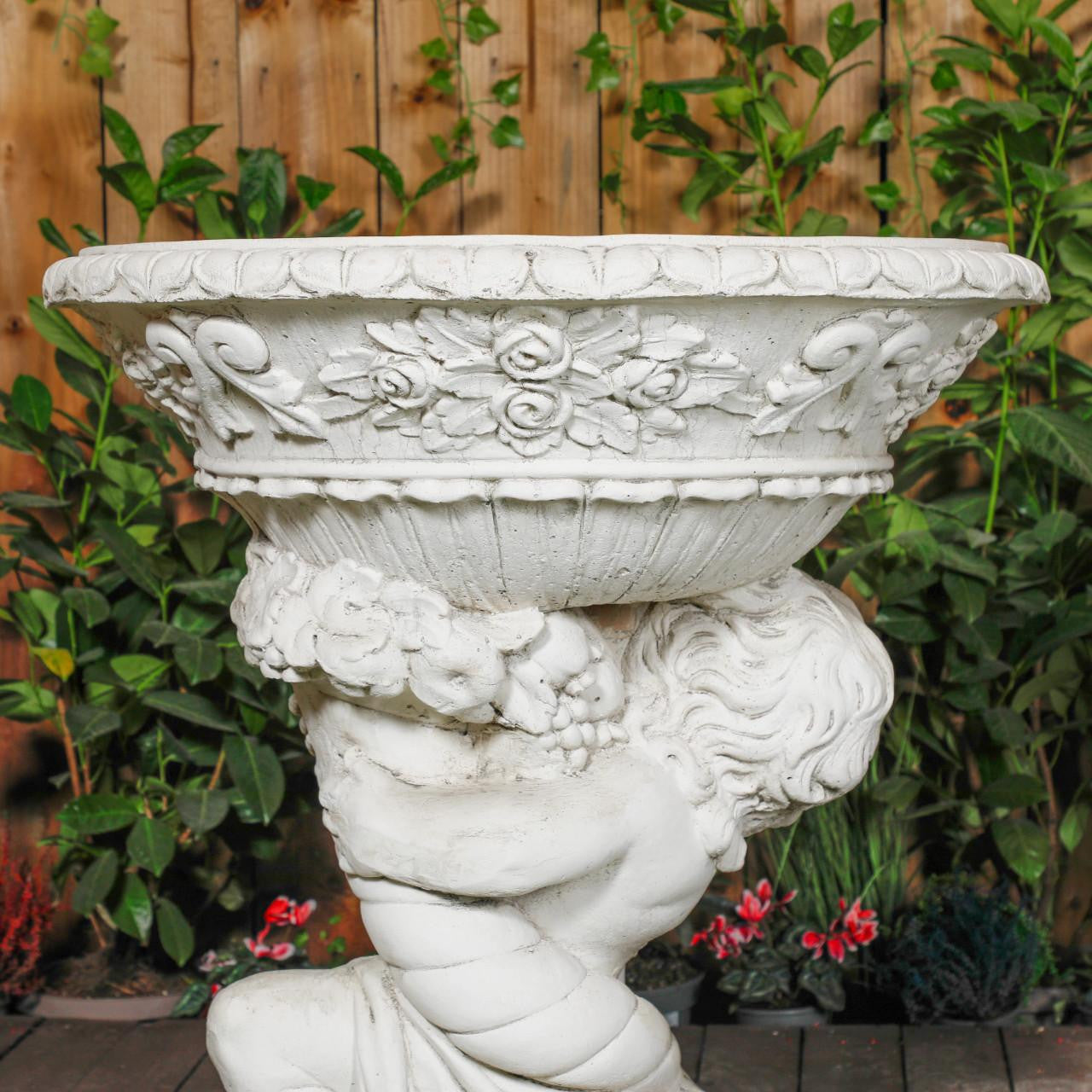 Cherub Planter Pair Vase Urn 