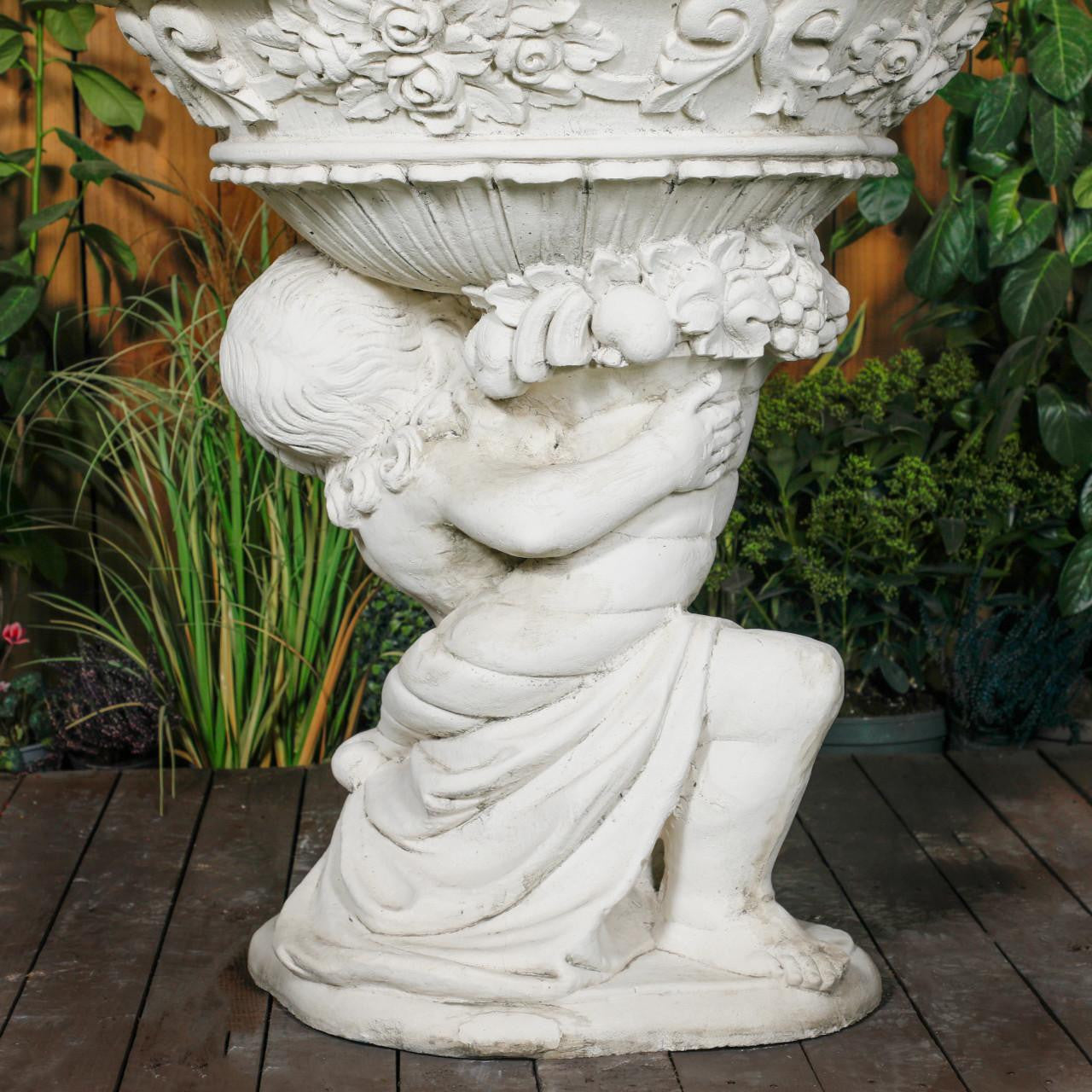 Cherub Planter Pair Vase Urn 
