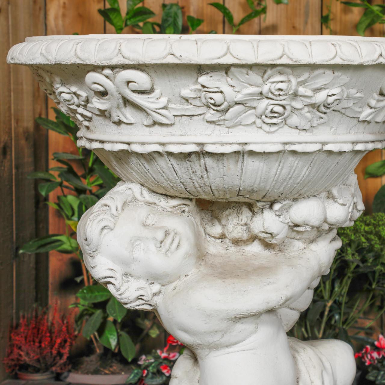 Cherub Planter Pair Vase Urn 