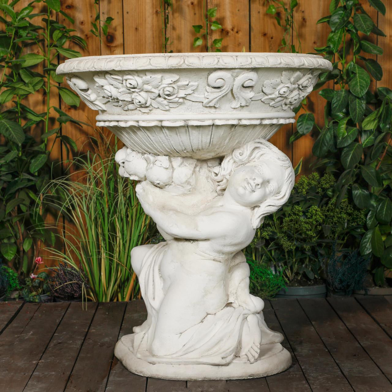 Cherub Planter Pair Vase Urn 