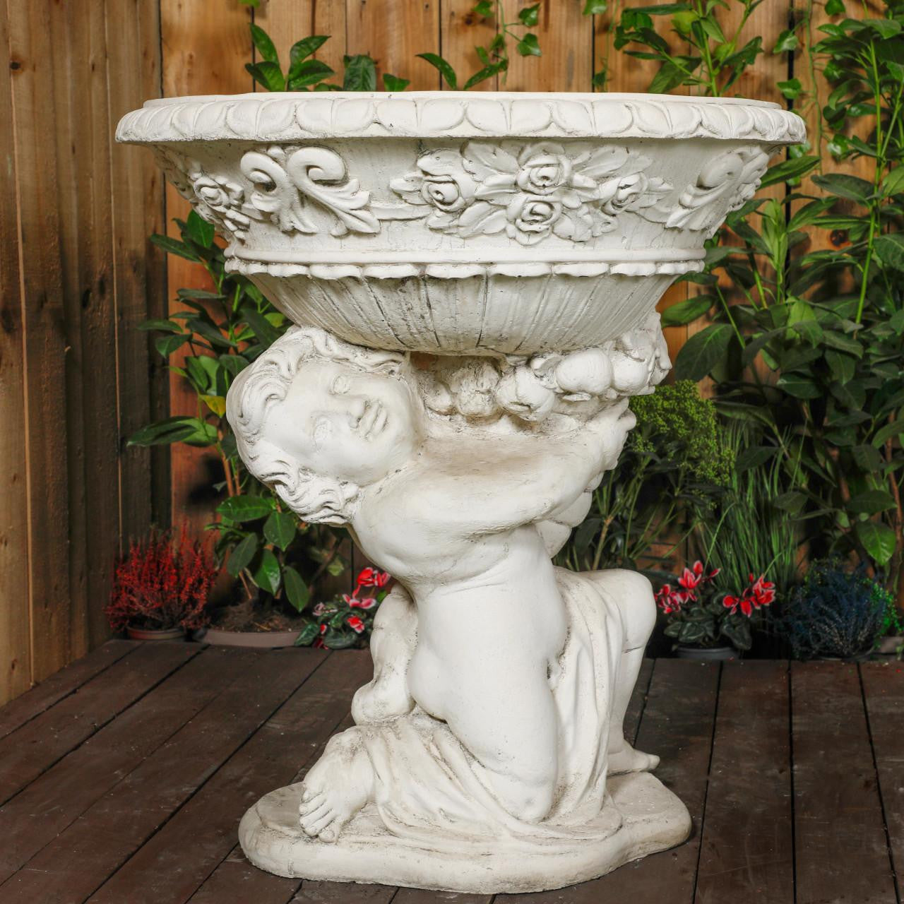 Cherub Planter Pair Vase Urn 