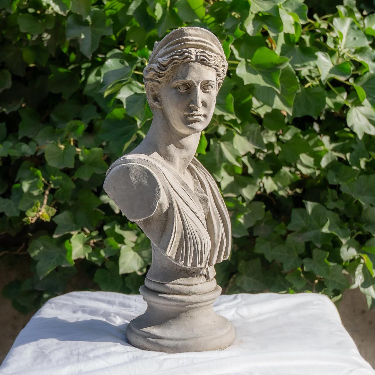 Classical Athena Bust Garden Ornament