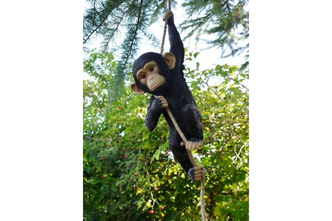 Climbing Monkey with rope Garden Ornament