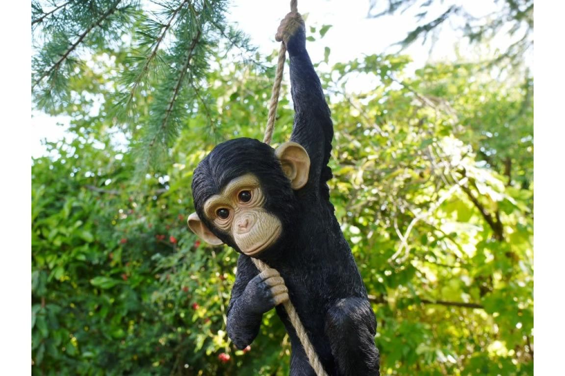 Climbing Monkey with rope Garden Ornament