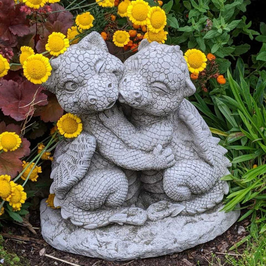 Cute Dragon Lovers Small Garden Ornament