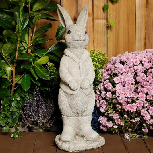 Cute Stone Cast Peter Rabbit Large Garden Sculpture