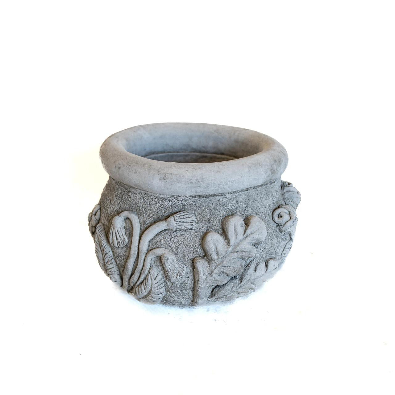 Dahlia Design Stone Cast Garden Plant Pot