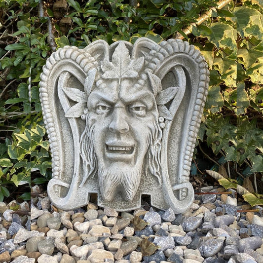 Devil Head Stone Wall Plaque