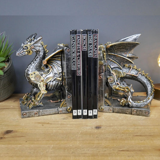 Dragon Bookends in Steam punk Style