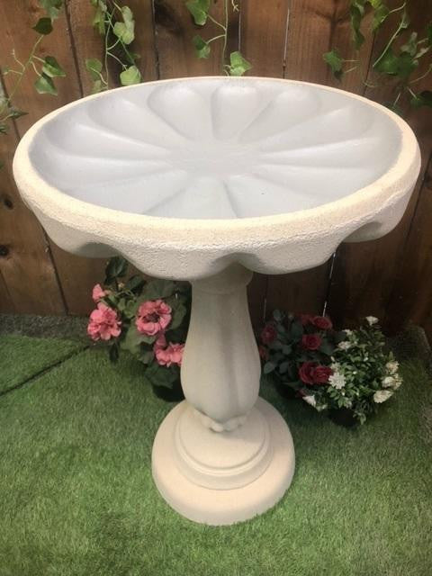 Elegant Tall Sandstone Birdbath
