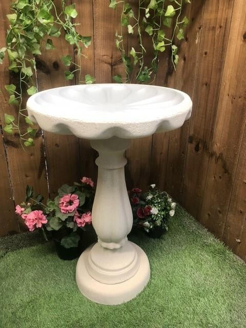 Elegant Tall Sandstone Birdbath