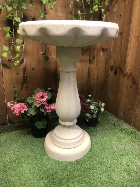 Elegant Tall Sandstone Birdbath