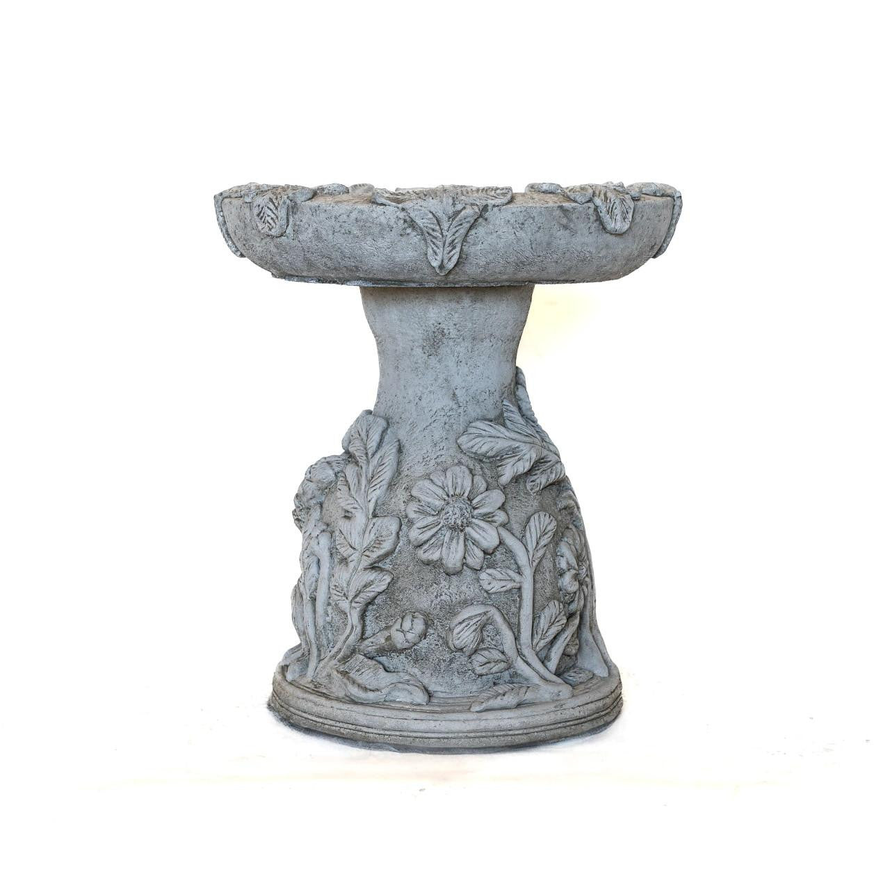 English Oak Design Stone cast Bird Bath Bird feeder