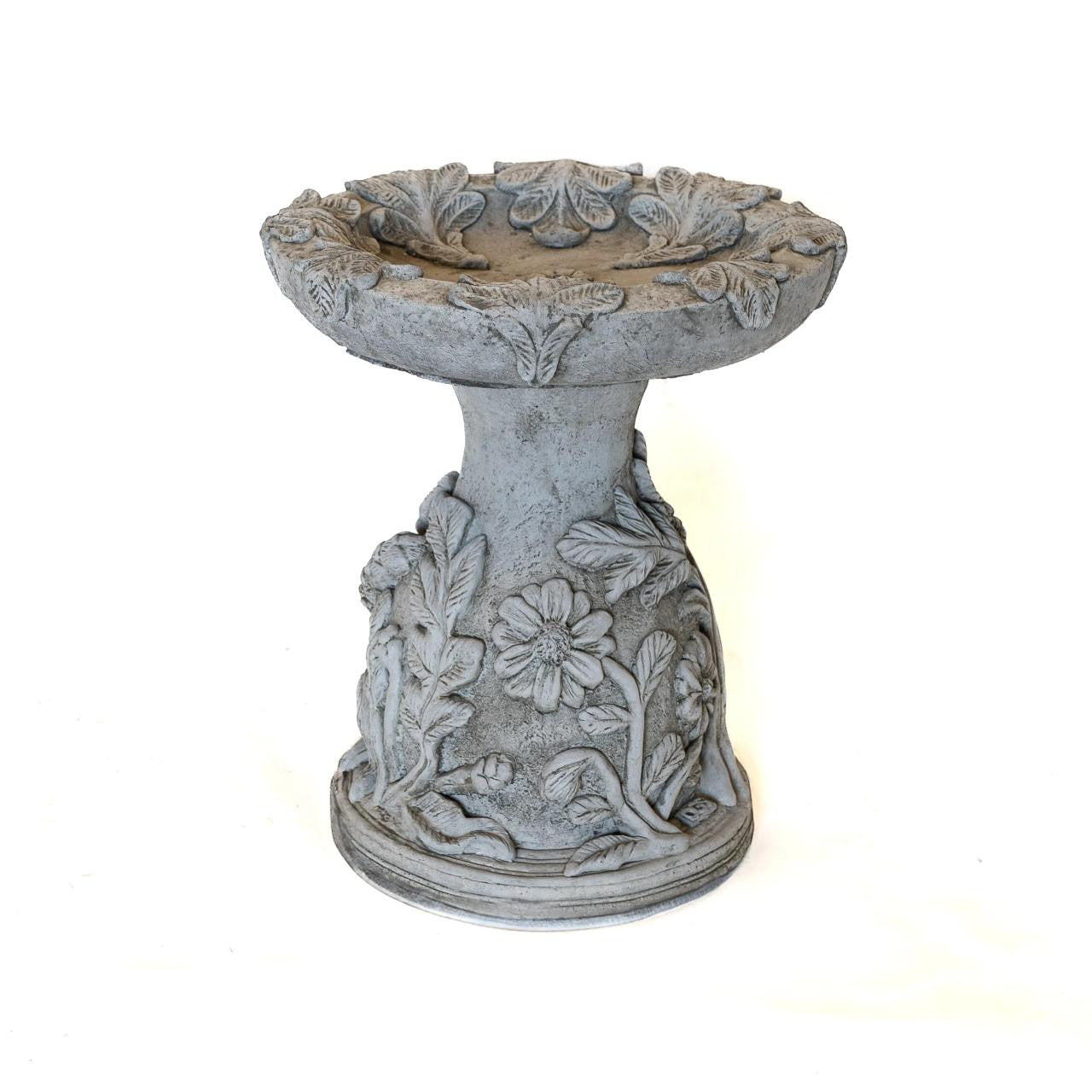 English Oak Design Stone cast Bird Bath Bird feeder