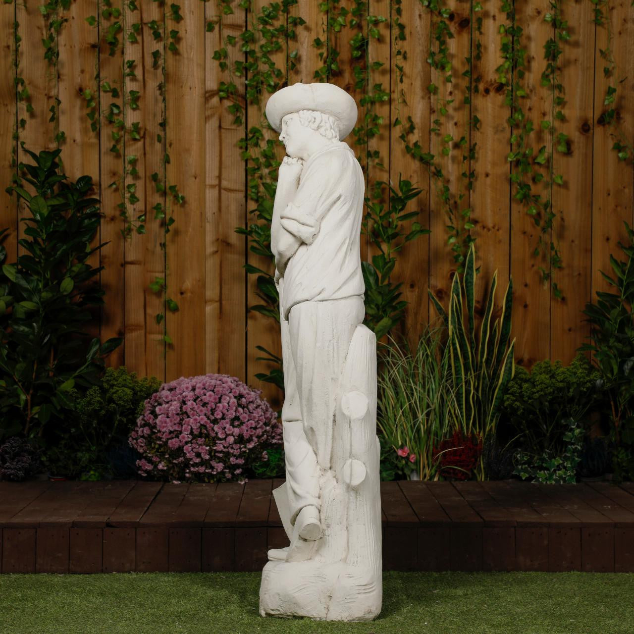 Farmer leaning on a spade Life size  Statue 55' or 139 cm