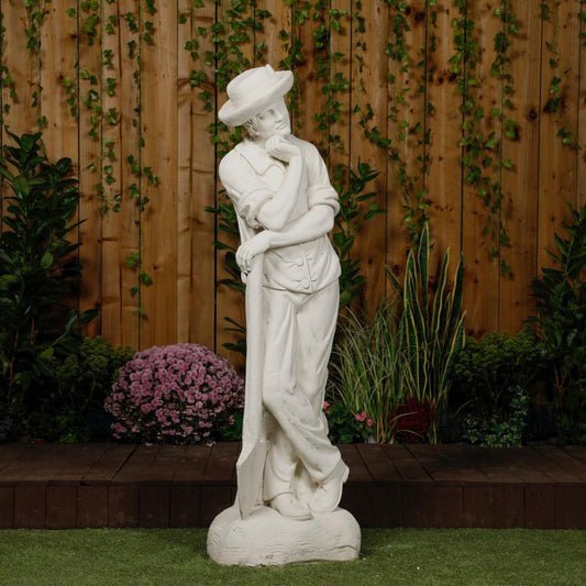 Farmer leaning on a spade Life size  Statue 55' or 139 cm