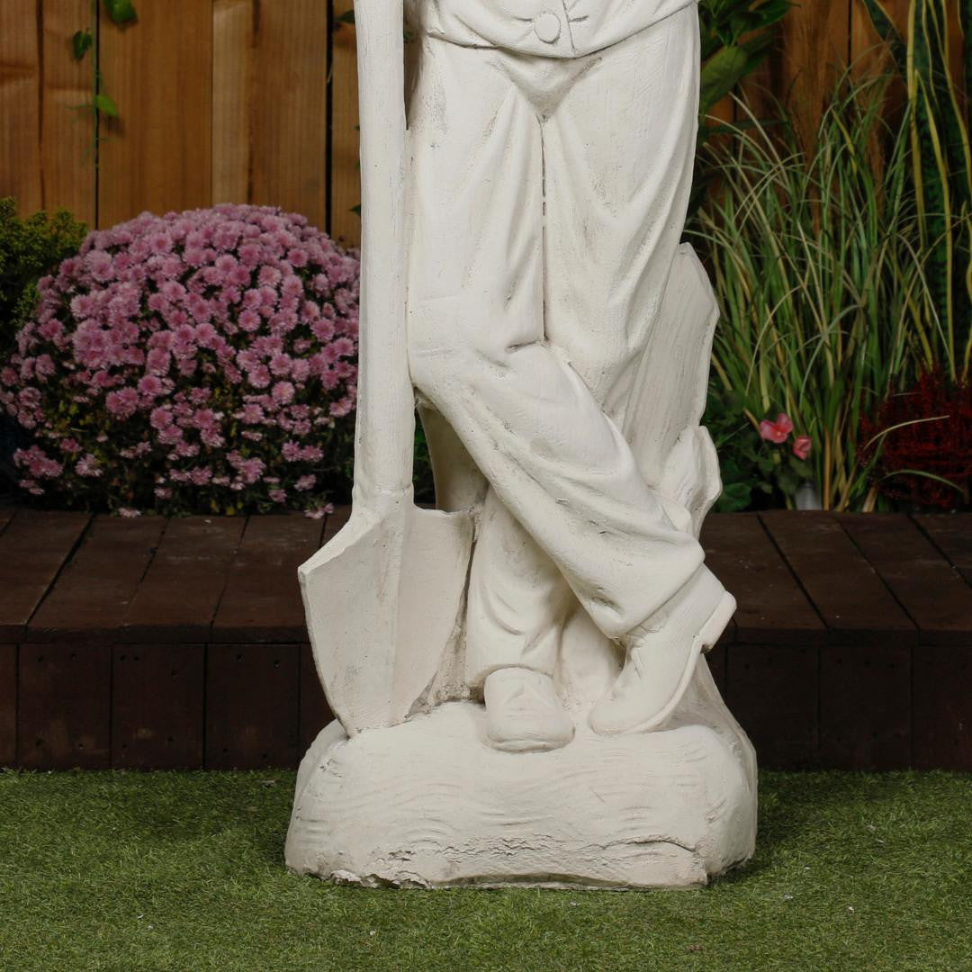 Farmer leaning on a spade Life size  Statue 55' or 139 cm