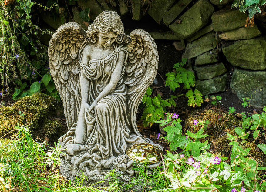 Female Angel Memorial Stone Garden Ornament
