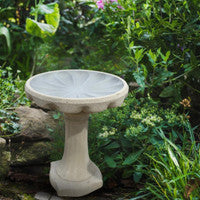 Floral Sandstone Bird Bath