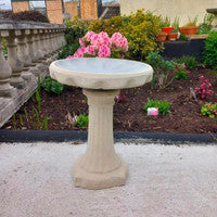 Floral Sandstone Bird Bath