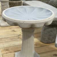 Floral Sandstone Bird Bath