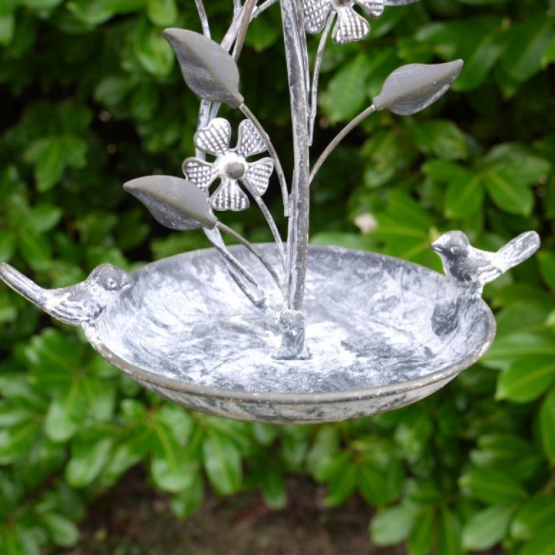Flower with Robin Hanging Bird Feeder