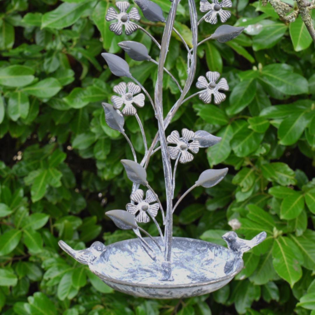 Flower with Robin Hanging Bird Feeder