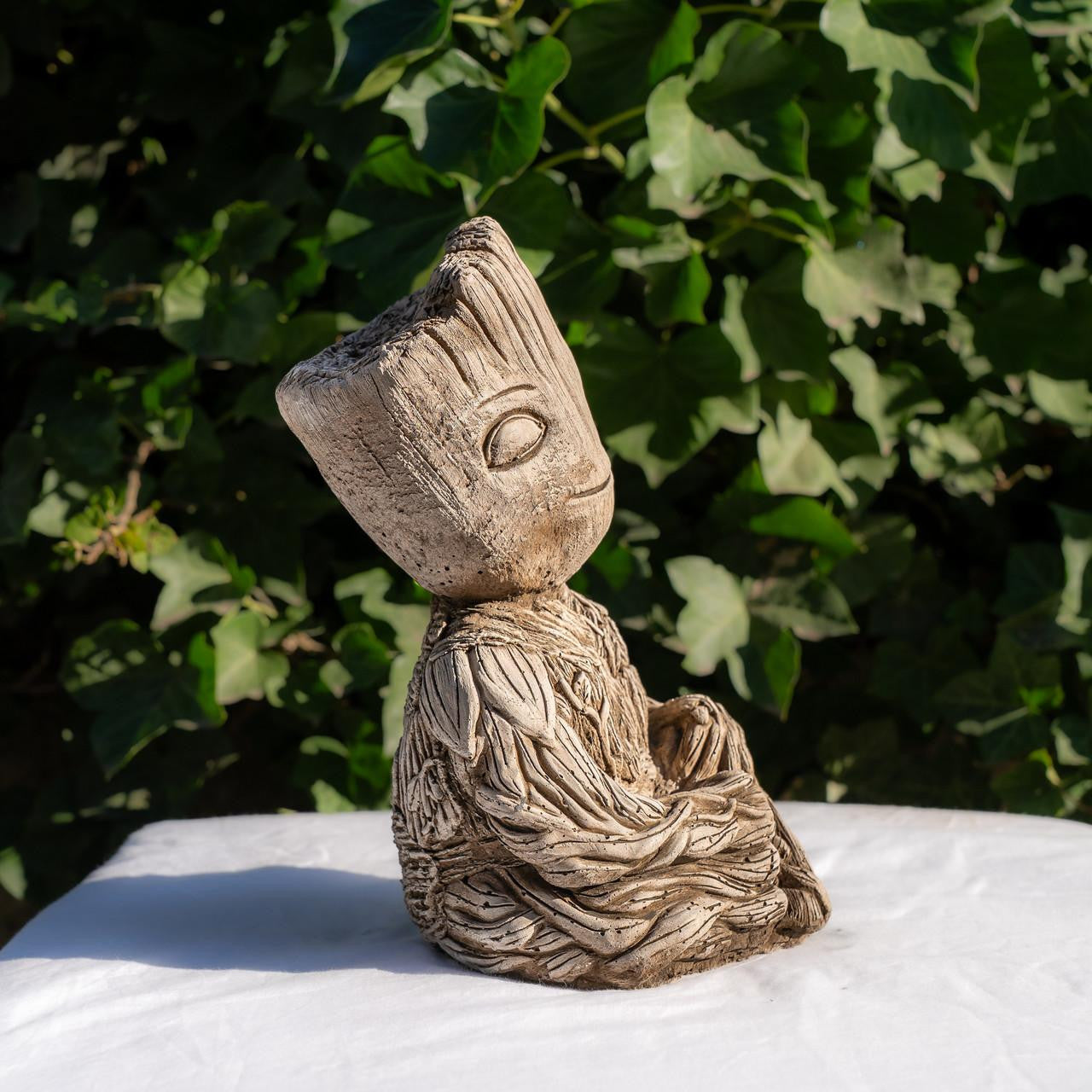 Garden Statue of a Wood Guardian Stone Cast Garden Ornament