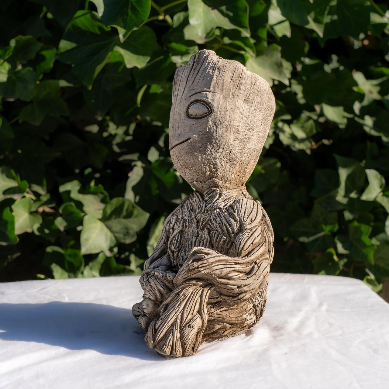Garden Statue of a Wood Guardian Stone Cast Garden Ornament