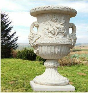 Giant Greek design Stone cast Vase