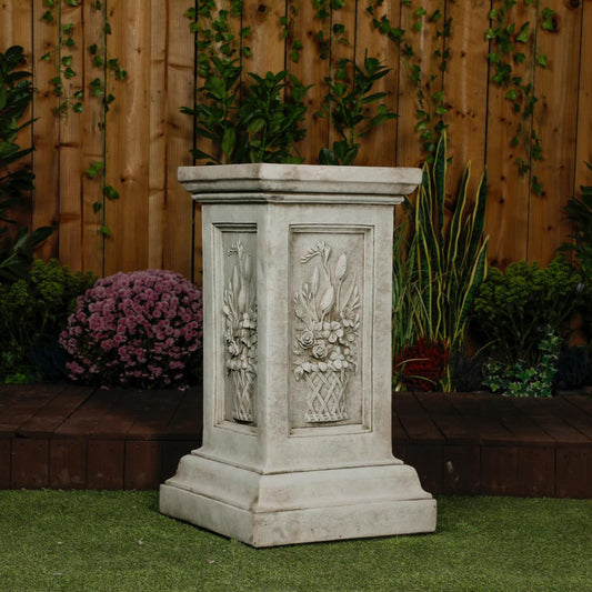 Giant Square  Floral Plinth Pillar Column