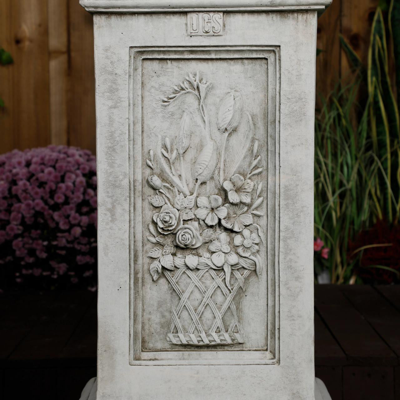 Giant Square  Floral Plinth Pillar Column