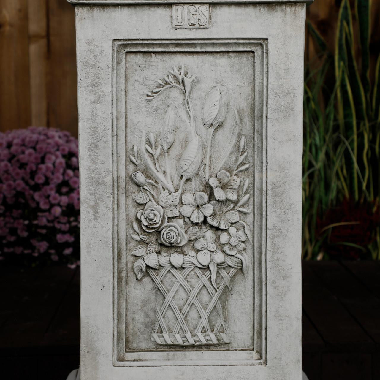 Giant Square  Floral Plinth Pillar Column