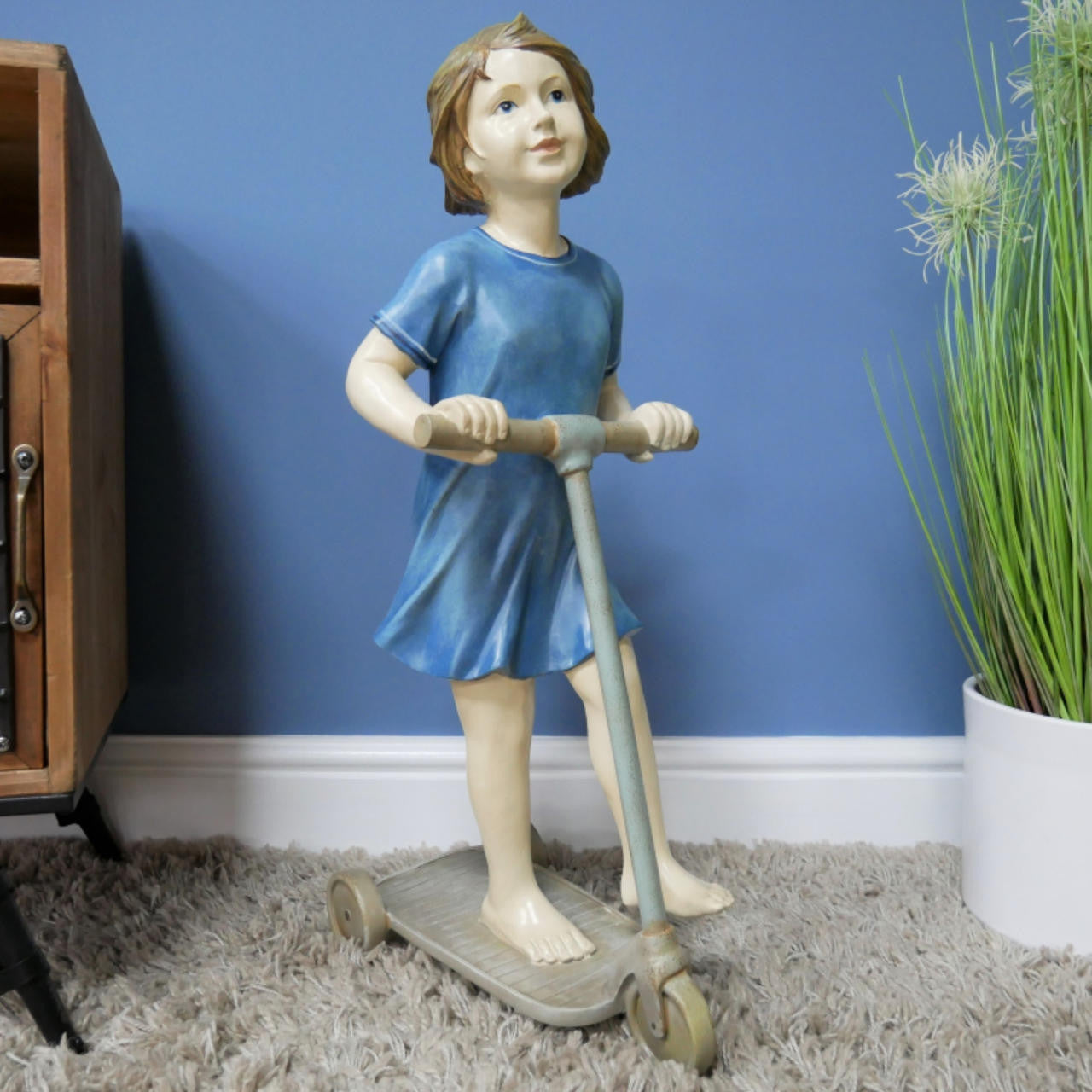 Girl on Scooter Garden and home ornament