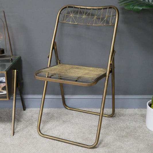 Gold Wired Folding chair