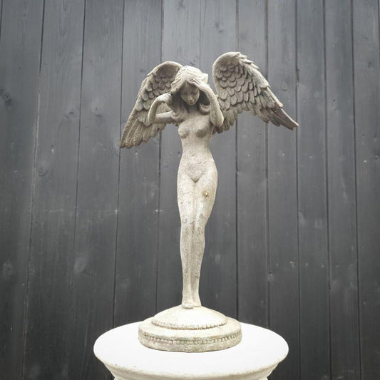 Gorgeous Cast Iron Iron Winged Goddess