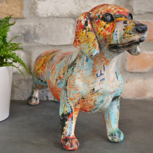 Graffiti Sausage Dog Ornament