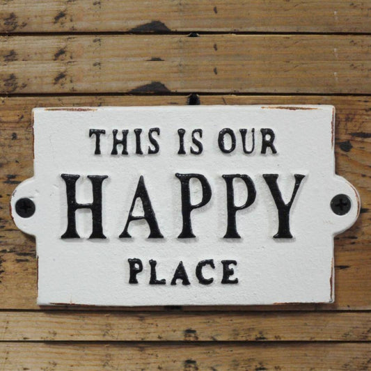Happy Place Metal Sign