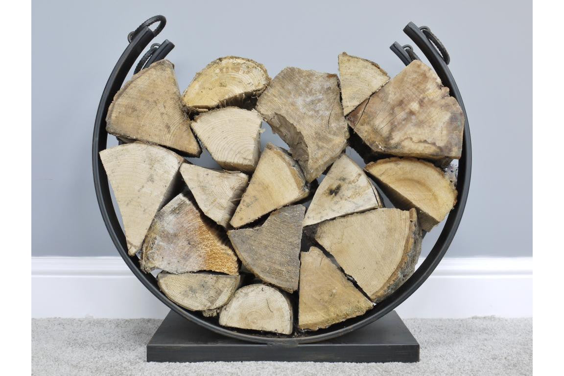 Iron Log Holder Home Accessory