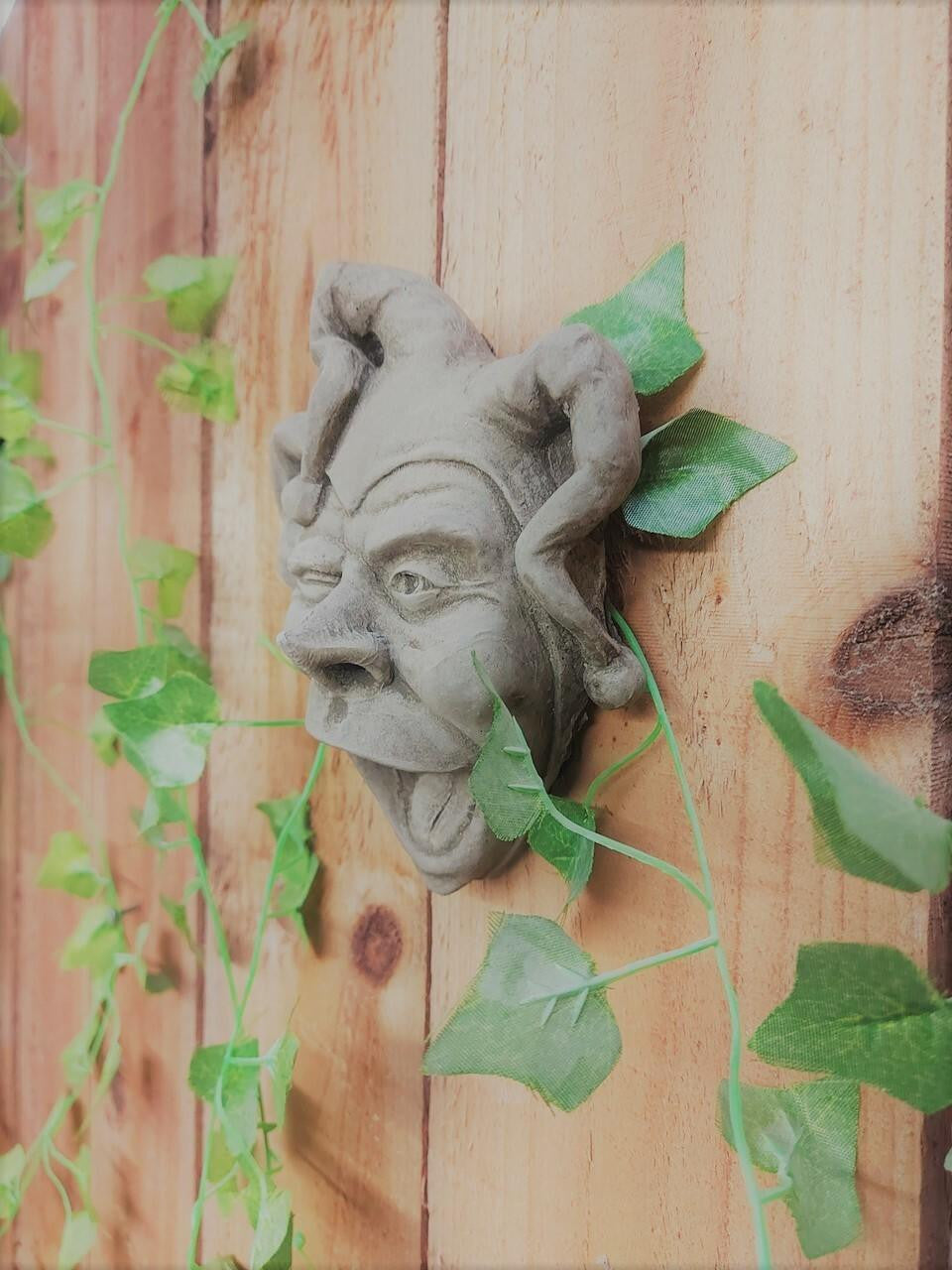 Jester Face Stone Wall Plaque