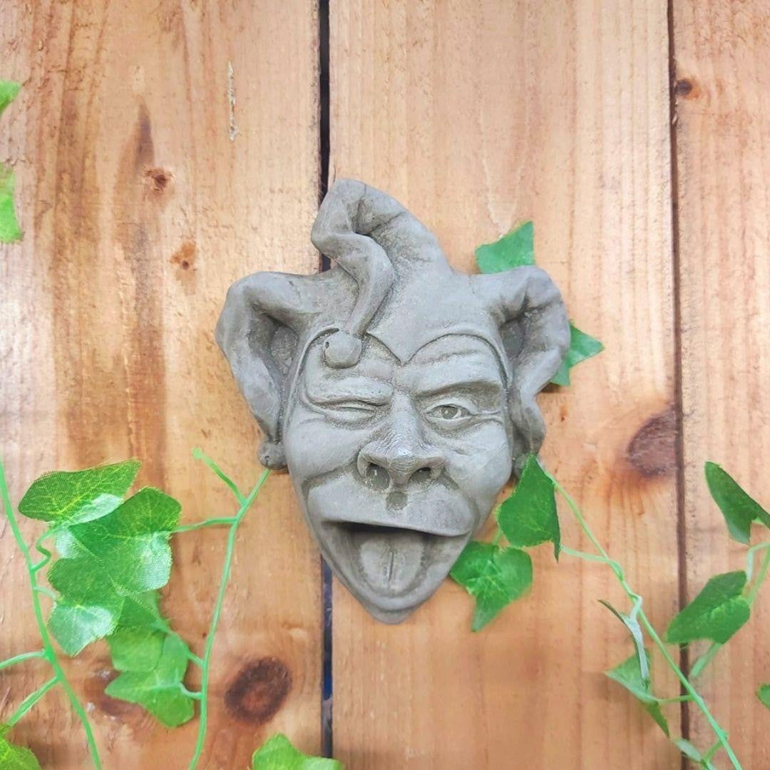 Jester Face Stone Wall Plaque