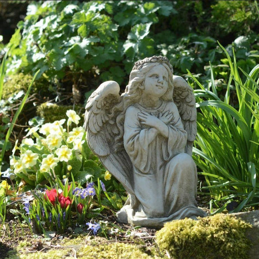 Kneeling Angel Girl with Arms Crossed