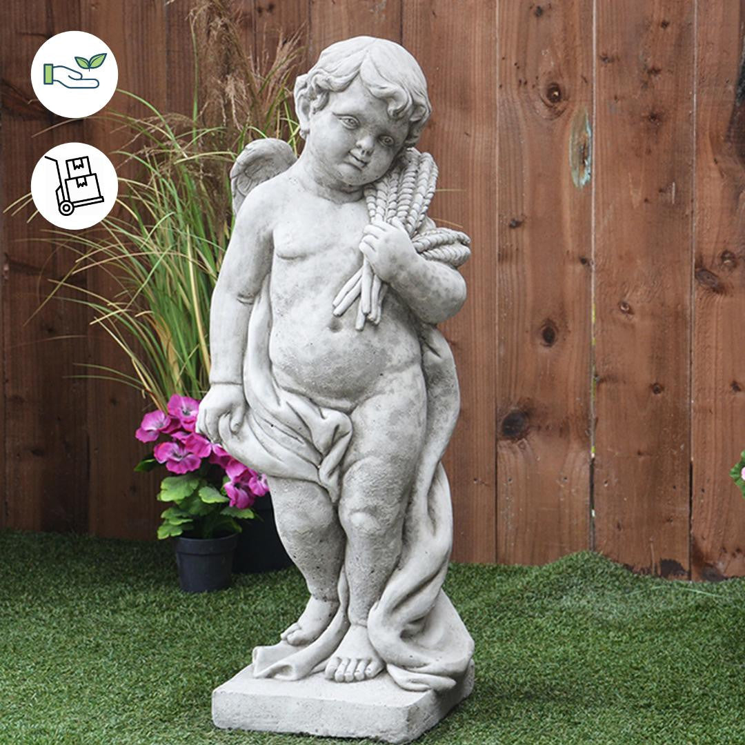 Large Cherub Statue Autumn Edition