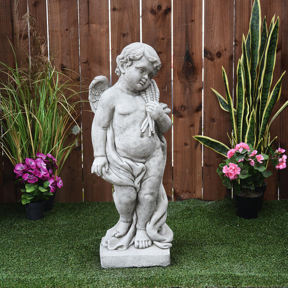 Large Cherub Statue Autumn Edition