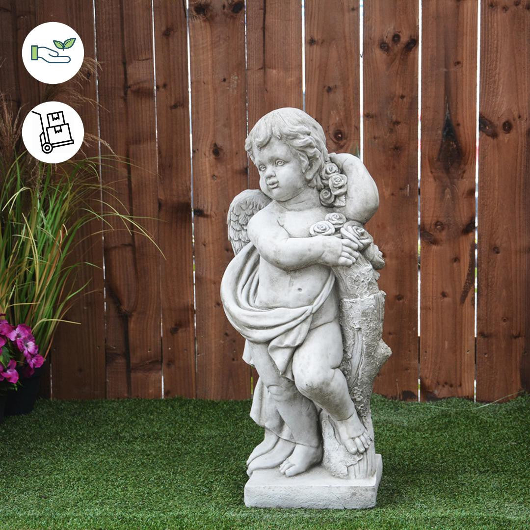 Large Cherub Statue Spring Edition