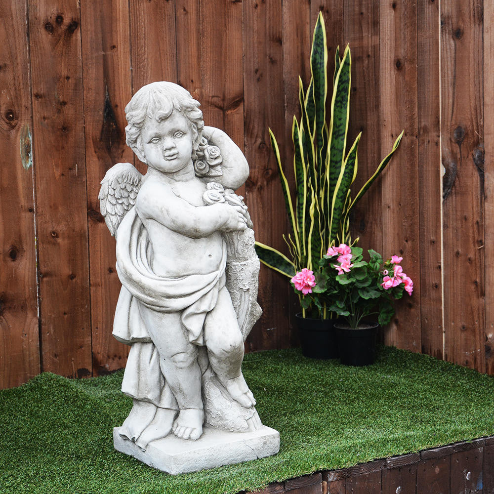 Large Cherub Statue Spring Edition